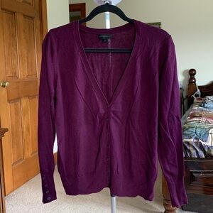 🎆 Worthington Burgundy Cardigan Size Large EUC